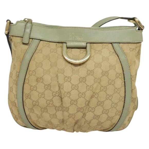 GUCCI GG Canvas Shoulder Bag Beige Gold - Picture 10 of 16